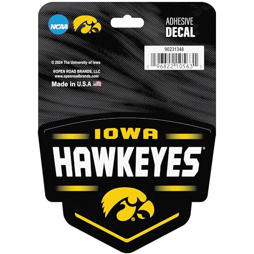 University of Iowa Hawkeyes Badge Vinyl Decal - Black
