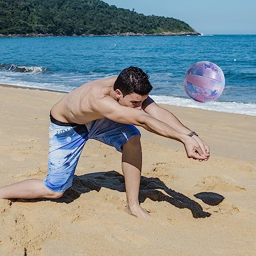 PECOGO Purple Size 5 Soft PU Leather Volleyball Indoor/Outdoor Sports Ball