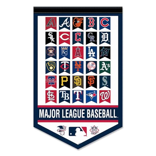 Baseball Team Pennant Banner - 15x24 Inch Soft Felt