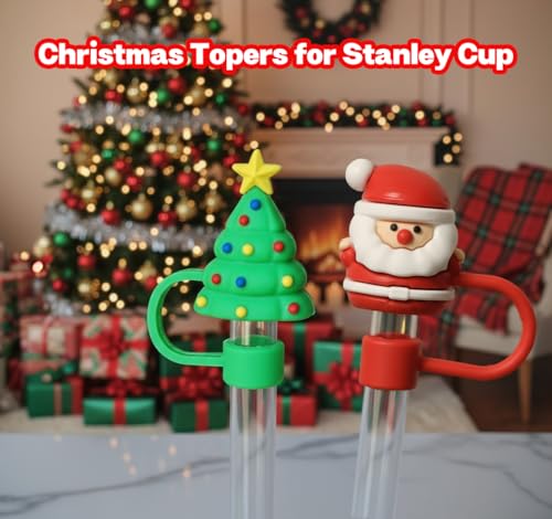 Christmas Stanley Cup Accessories Set - Red2 - Boot, Straw Cover & Charms