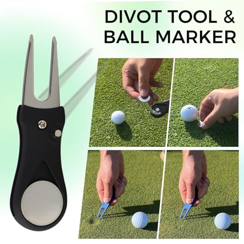 Golfupp 21-Piece Golf Essentials Kit: Brush, Towel, Tees Holder, Divot Repair Tool