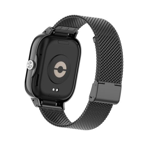 HOPMC For Redmi Watch 4 Strap Metal Case 22mm Stainless Steel Mesh Replacement Straps for Redmi Smartwatch 4 (Black), 230MM