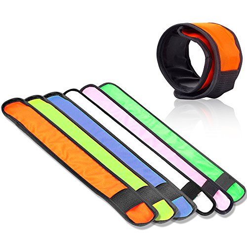 LED Light Up Slap Bracelets - 6 Pack Night Safety Bands