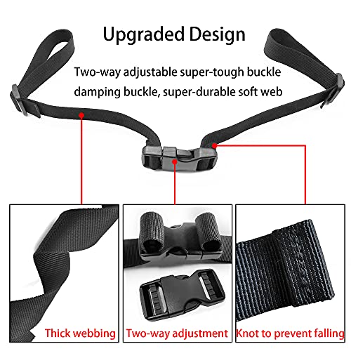 Adjustable Backpack Chest Strap with Quick Release Buckle - Black