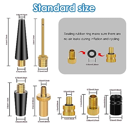 14-Piece Bicycle Valve Adapter Set for Presta & Schrader Valves
