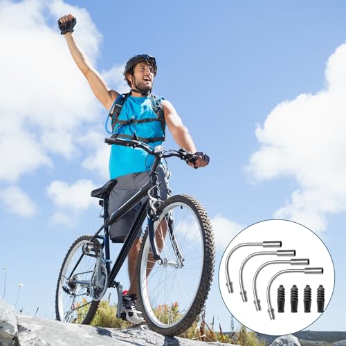 Bike V-Brake Noodle Cable Guide Set with Rubber Boots - 4 Piece Kit