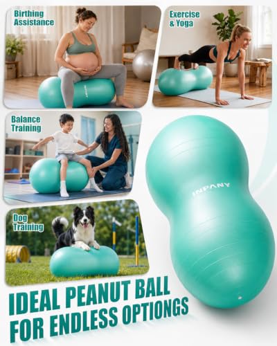 Peanut Exercise Ball for Labor & Therapy - Green