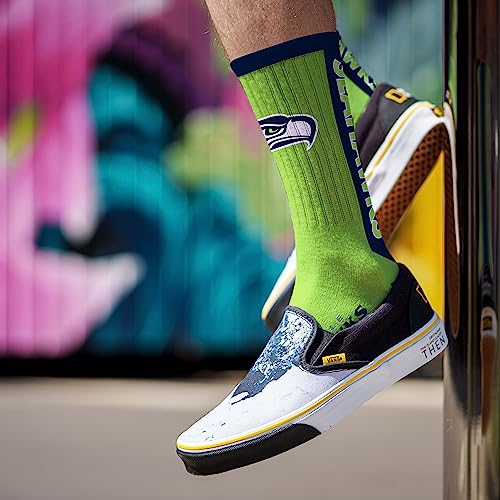 Seattle Seahawks MVP Crew Socks - Medium Team Color