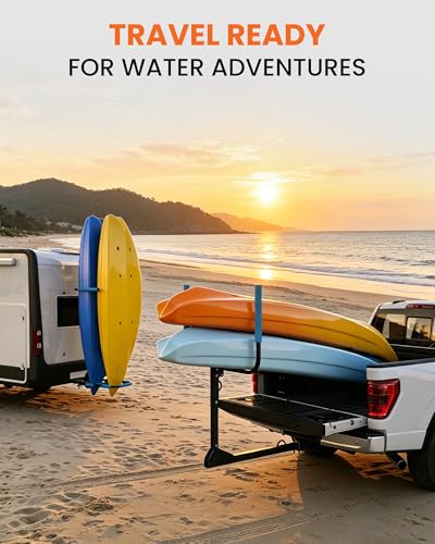 Upgraded RV Hitch Mount Kayak Rack for 2 Kayaks - 12 FT