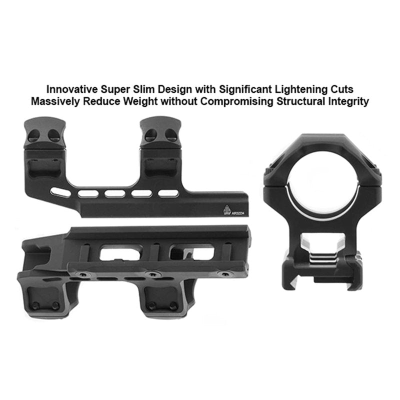 UTG Leapers AIR32234 Inc Accu-Sync Offset Picatinny Rings, 30mm High Profile, 34mm, Matte Black