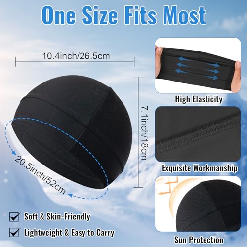 Cooling Skull Cap Helmet Liner - Moisture-Wicking Cycling Cap - Black