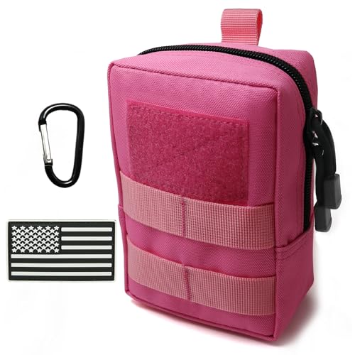 Tactical Molle Utility Pouch - Compact Water-Resistant EDC Pouch - Pink