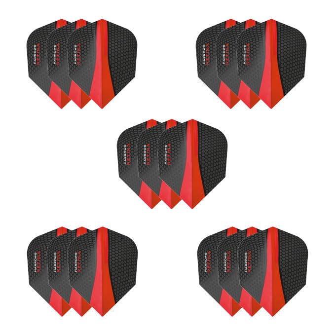 100 Micron Extra Strong Dart Flights - Red Standard Shape