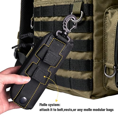 Durable Tactical Molle Glasses Pouch - Black Eyewear Case