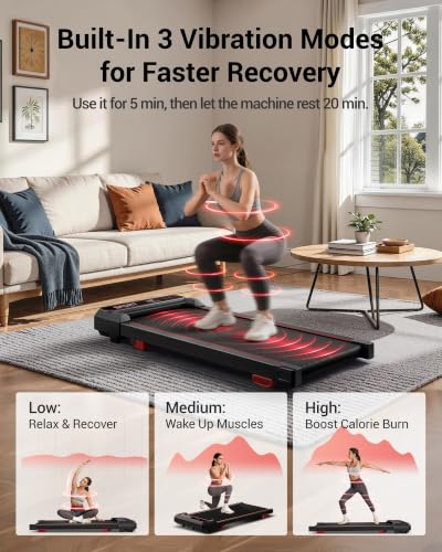 Walking Vibration Pad with Incline & Remote Control - 300Lbs Capacity