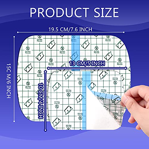 Nuanchu Waterproof Adhesive Tattoo Bandages 60 Pcs - 3.9x5.1 & 6x7.7 Inch Skin Cover