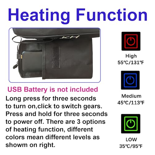 KIMI HOUSE Heated Stadium Seat Cushion 2 Pack | Extra Thick Waterproof Bleacher Chair Pad