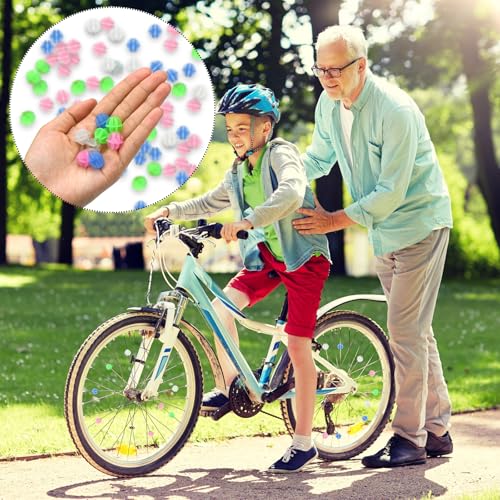 Glow in The Dark Bike Spoke Beads - 216 PCS Multicolor Set