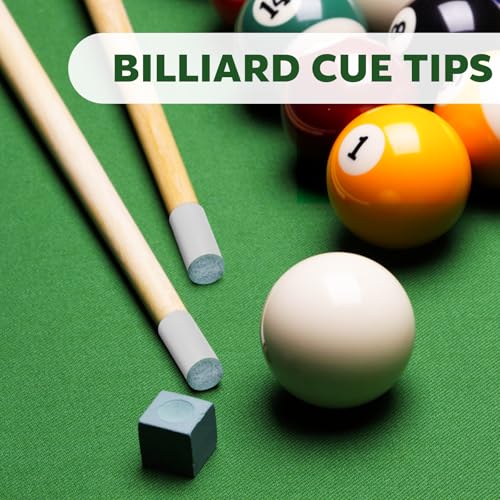 40Pcs Pool Cue Tips Replacement Kit - 4 Sizes, No Glue