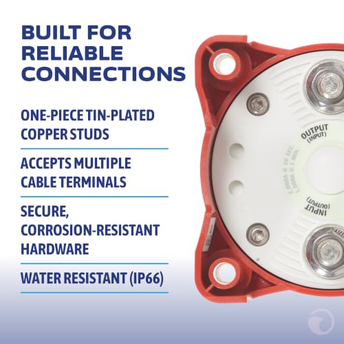 Blue Sea Systems e-Series On/Off Battery Switch 350A - Marine Electrical Control