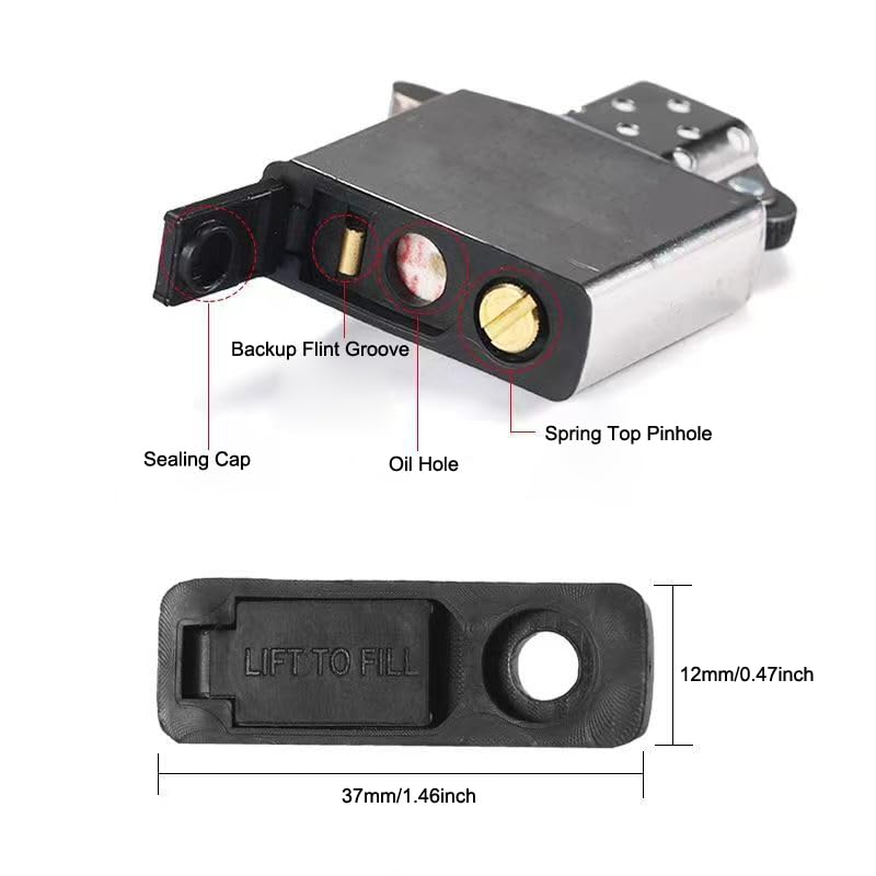 8-Pack Rubber Gaskets & Cotton Pads for Kerosene Lighters