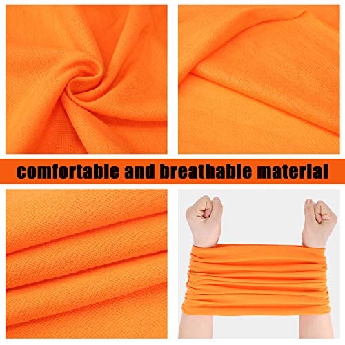3-Pack UV Protection Neck Gaiter Face Mask - Fluorescent Orange