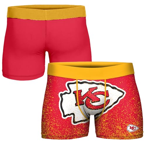 Kansas City Chiefs Men's Boxer Briefs - Official NFL Team Color