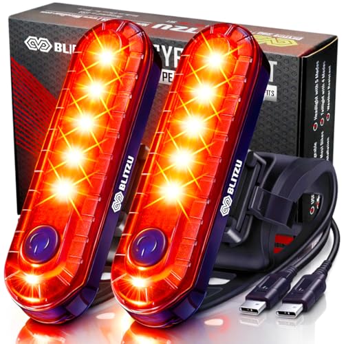 USB-C Rechargeable LED Bike Tail Lights - 2 Pack