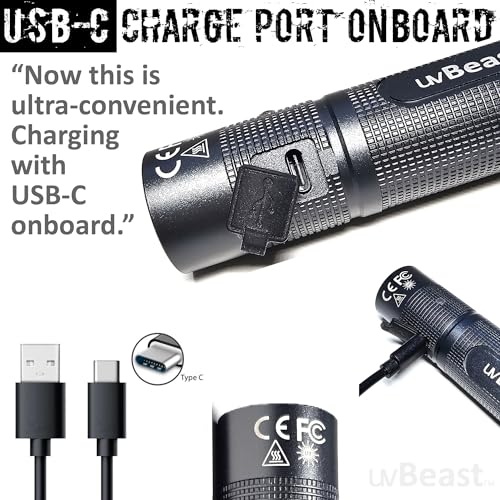 uvBeast V3 Mini 385-395nm UV Flashlight Portable Black Light