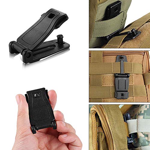 Molle Webbing Clips - 4 Pack Black Backpack Accessories