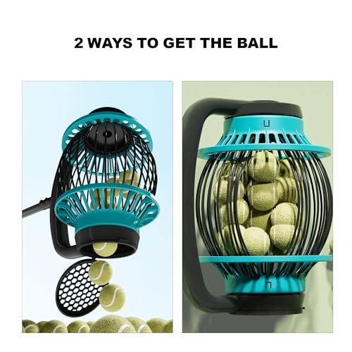 Tennis Ball Collector Roller with Adjustable Handle - Holds 20+ Balls