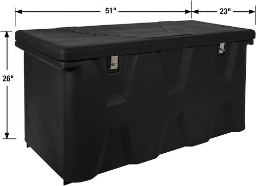 Buyers Products Poly Hitch Mounted Cargo Carrier - Waterproof Truck Bed Storage | 23x51x26, Steel Frame, Made in USA