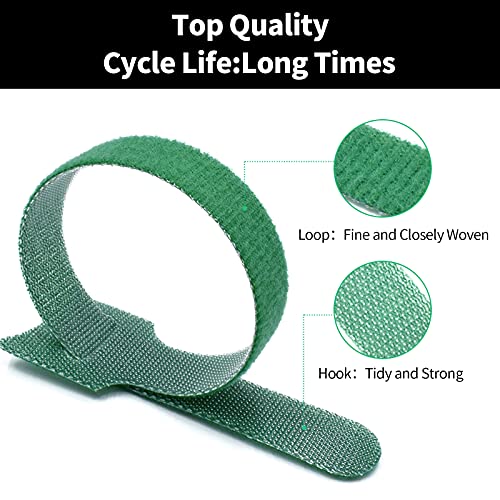 60-Pack Reusable Fastening Cable Ties - Adjustable Cord Straps in 3 Sizes