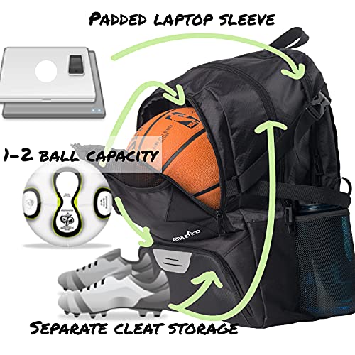 Soccer Backpack with Cleat and Ball Holder - Athletico
