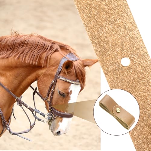 Khaki Leather Breakaway Horse Halter Replacement Straps - 6 Pack