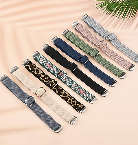 Fitbit Inspire 3 Elastic Band - Adjustable Stretchy Nylon Loop - Black