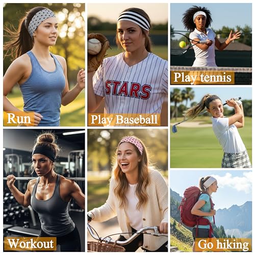 Polka Dot Headbands for Women - 8-Pack Cute Hair Accessories