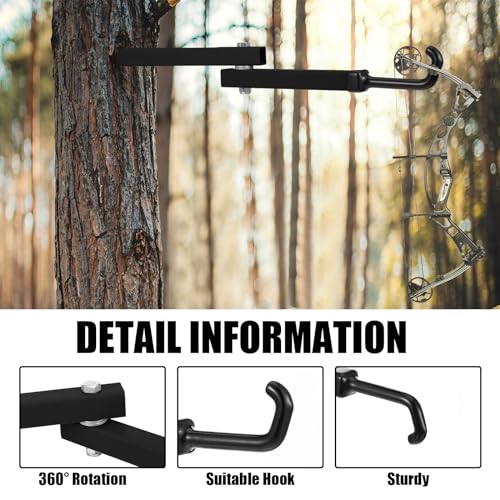 Maxcheck 13 Inch Black Tree Stand Bow Hanger Pack of 4