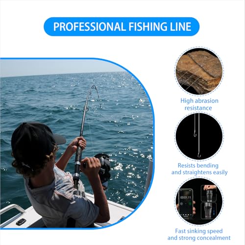Invisible Fishing Bait Elastic Thread - 0.1/0.2mm - 656ft - 2 Pack
