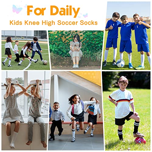 Toddler Knee High Striped Athletic Socks - Grey
