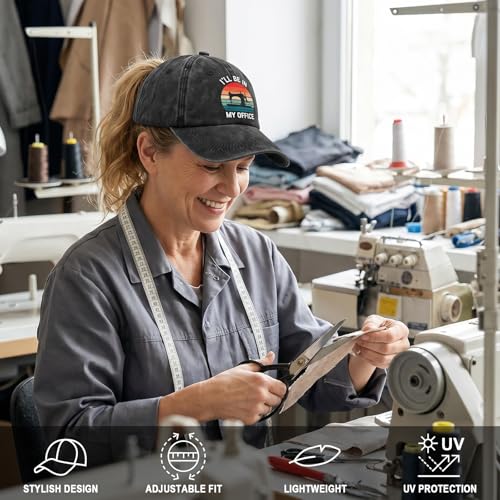 Black Sewing Baseball Cap Gifts for Mechanic, Quilter, Woodworker, Electrician — Writpoty