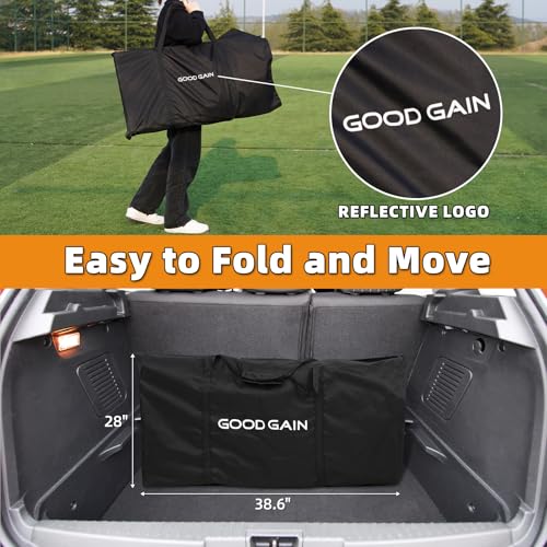 Portable Soccer Bench - 8 Seats with Backrest & Storage - Black