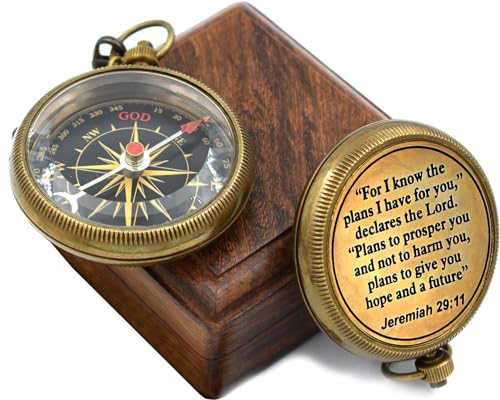 Brass Engraved Compass - I Know The Plans Compass #2