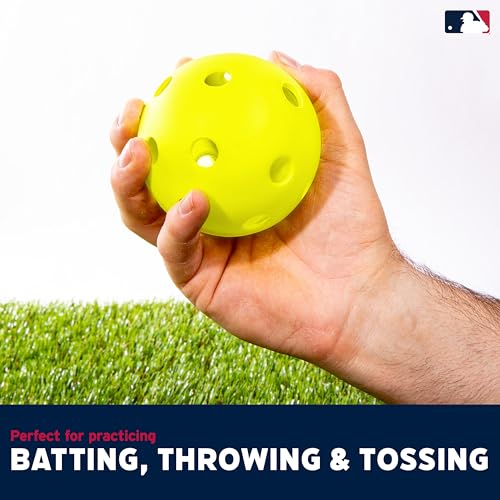 90mm Plastic Softballs - Set of 6 for Batting Practice - Yellow