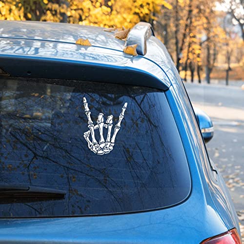 Skeleton Hand Rock On Sticker - Vinyl Decal for Cars