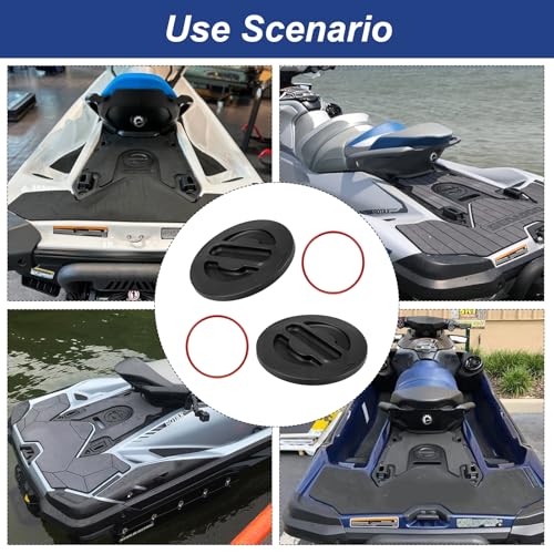 LEWEREST 2 Pack Sea-Doo Access Cap Assembly with O-Rings for GTX RXT RXP WAKE FISH PRO