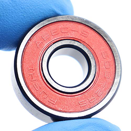 FUSHIBEARING 608RS Skateboard Bearings 8x22x7mm ABEC-9 Sealed High-Speed 8 Pack