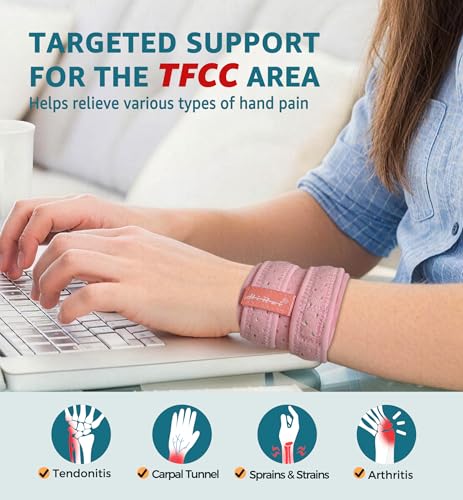Adjustable Wrist Brace for TFCC Tears - Pink, 1 Pack
