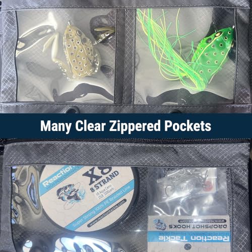 Reaction Tackle Deluxe Water-Resistant Bait Binder Splash-Proof Organizer for Soft Plastics and Rigs