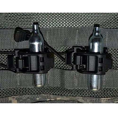 Black Tactical Molle Clips Set for Backpack & Vest - 4 Pieces